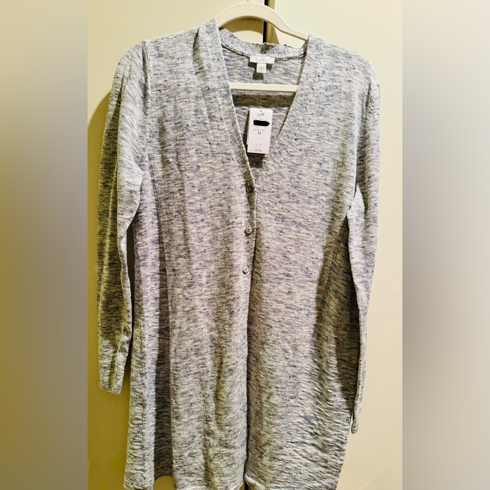 NWT J Jill cardigan size M slub layering academia Y2K normgirl cabincore